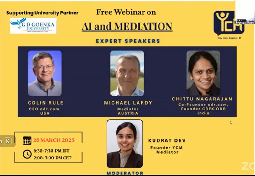 YCM Webinar - AI and Mediation